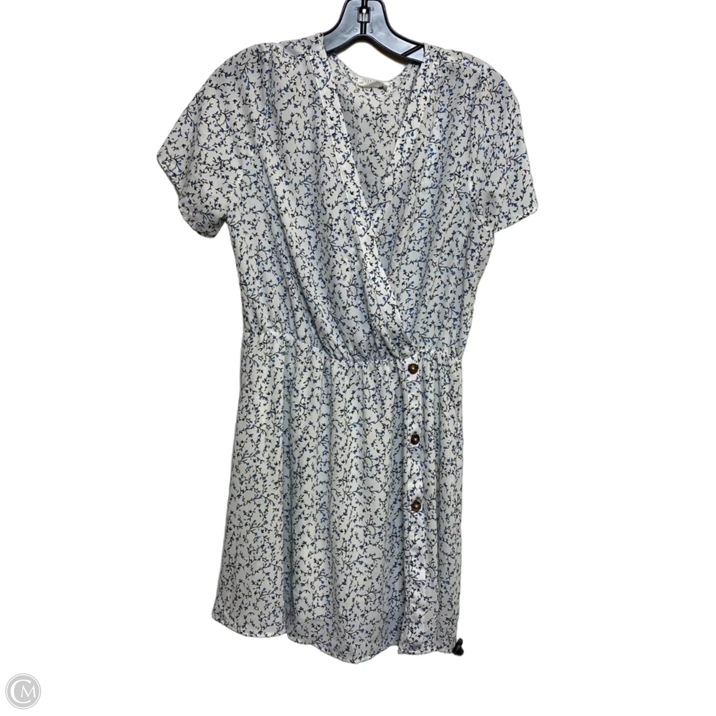Dress Casual Short By Sienna Sky In Blue & White, Size: L