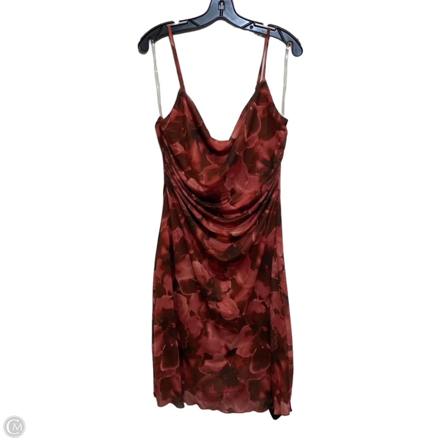 Dress Casual Short By Persaya In Brown & Pink, Size: 2x