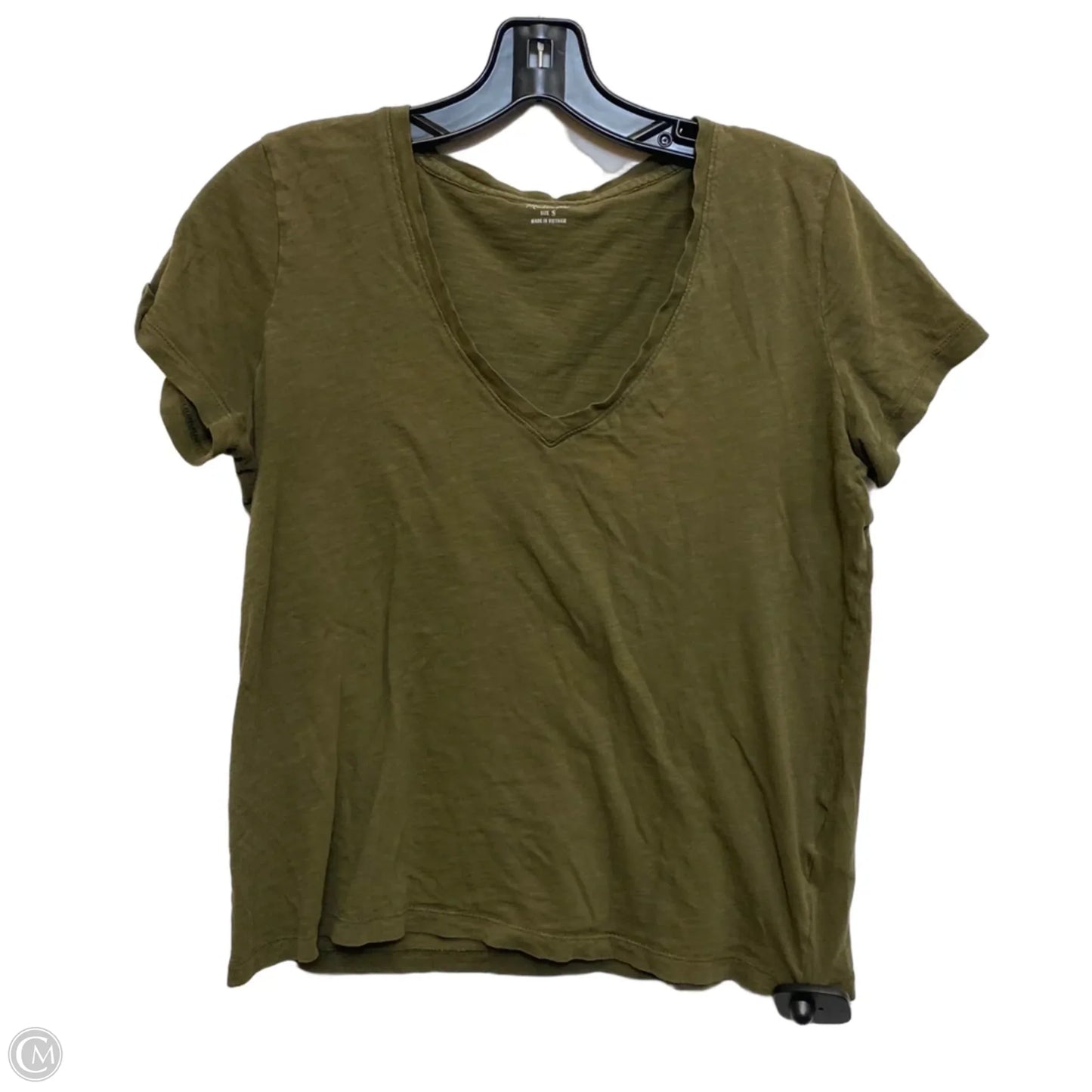 Top Short Sleeve By Madewell In Green, Size: S