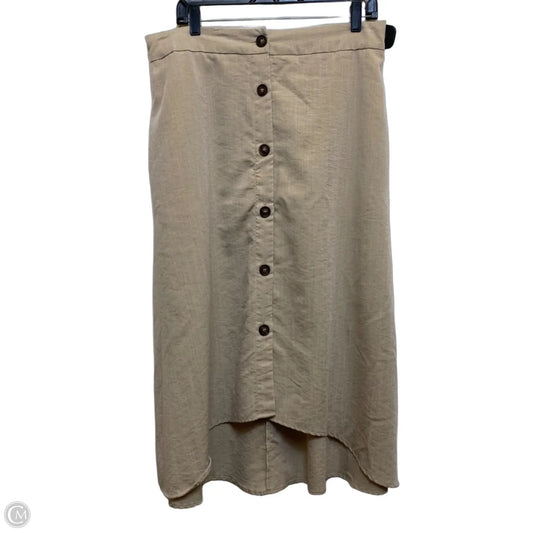 Skirt Maxi By Audrey Parks In Tan, Size: Xl