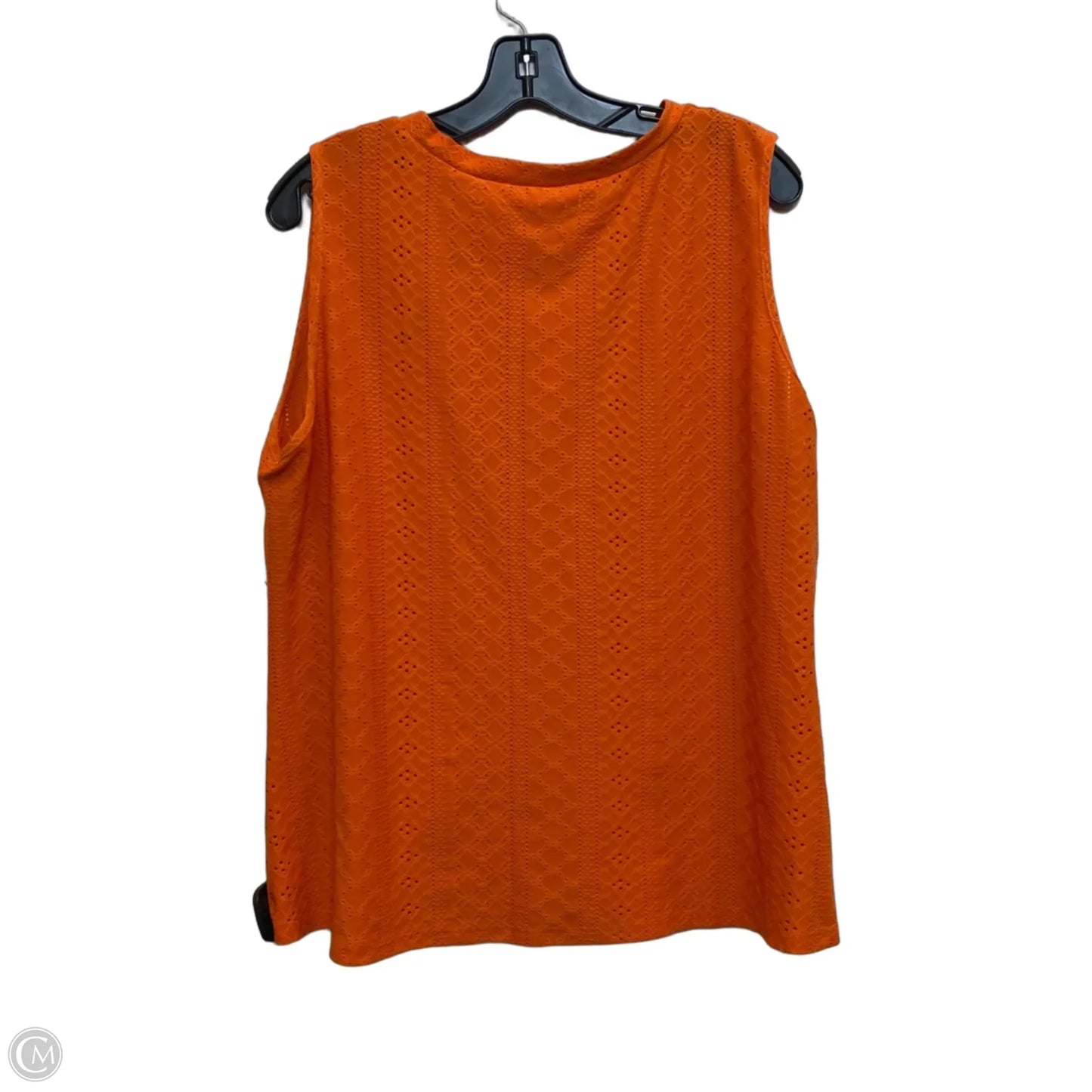 Top Sleeveless By Cmf In Orange, Size: 2x