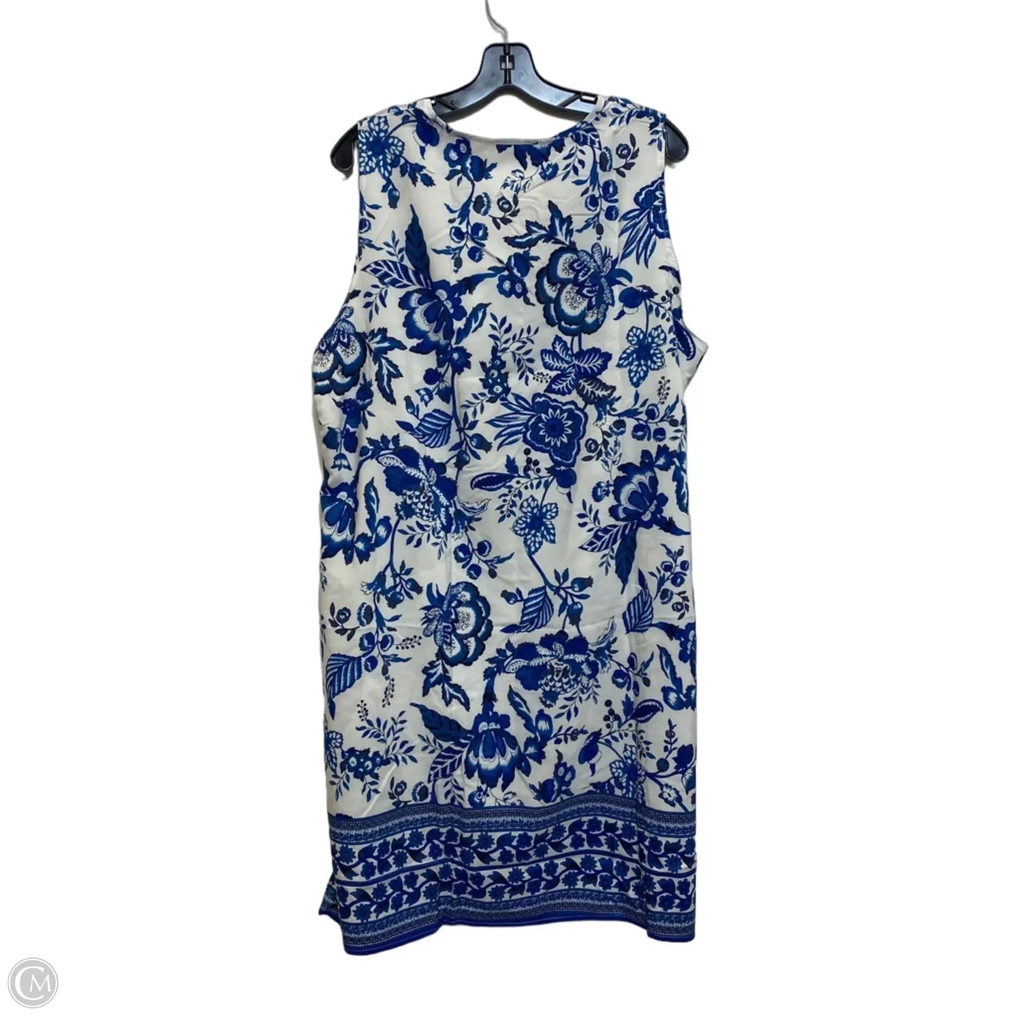 Dress Casual Short By Shein In Blue & White, Size: 2x