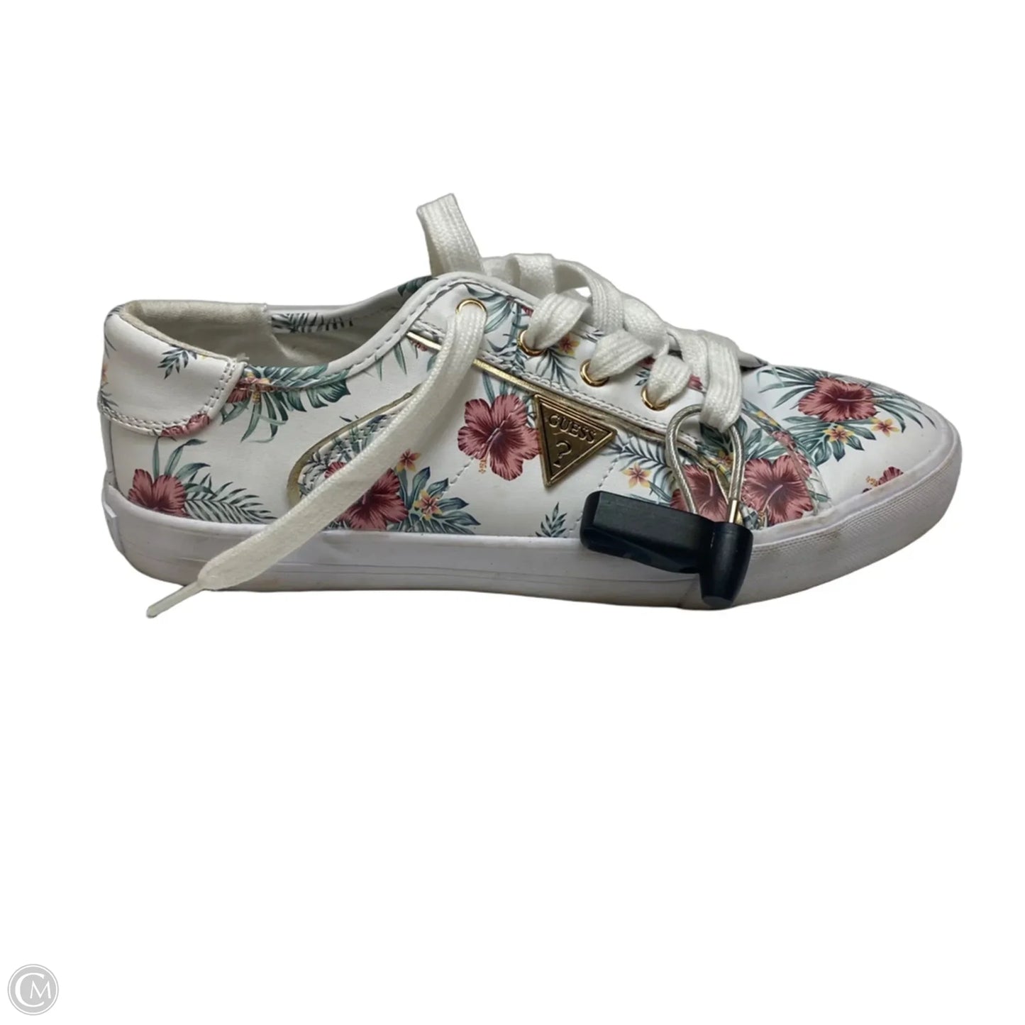 Shoes Sneakers By Guess In Green & White, Size: 7