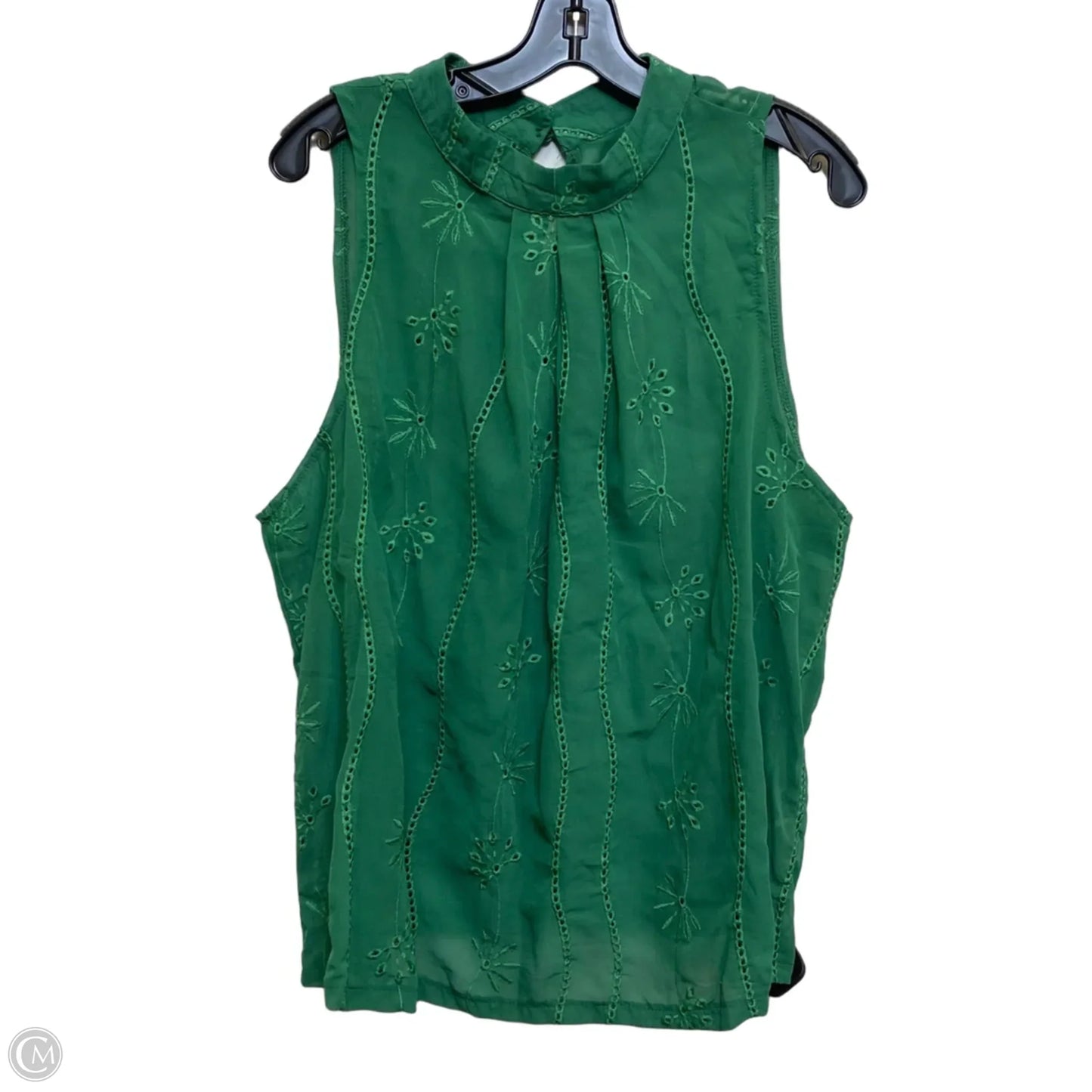 Top Sleeveless By Shein In Green, Size: 3x