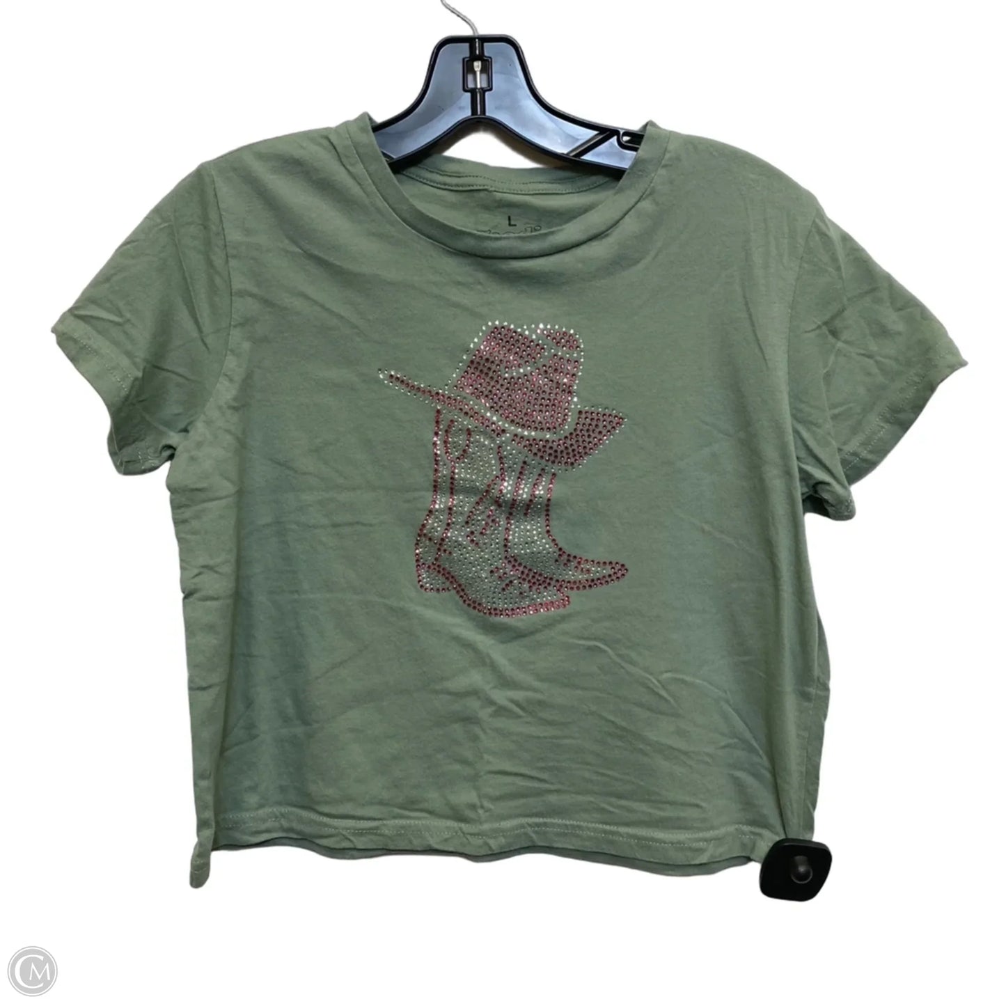 Top Short Sleeve By Goodie Two Sleeves In Green, Size: L