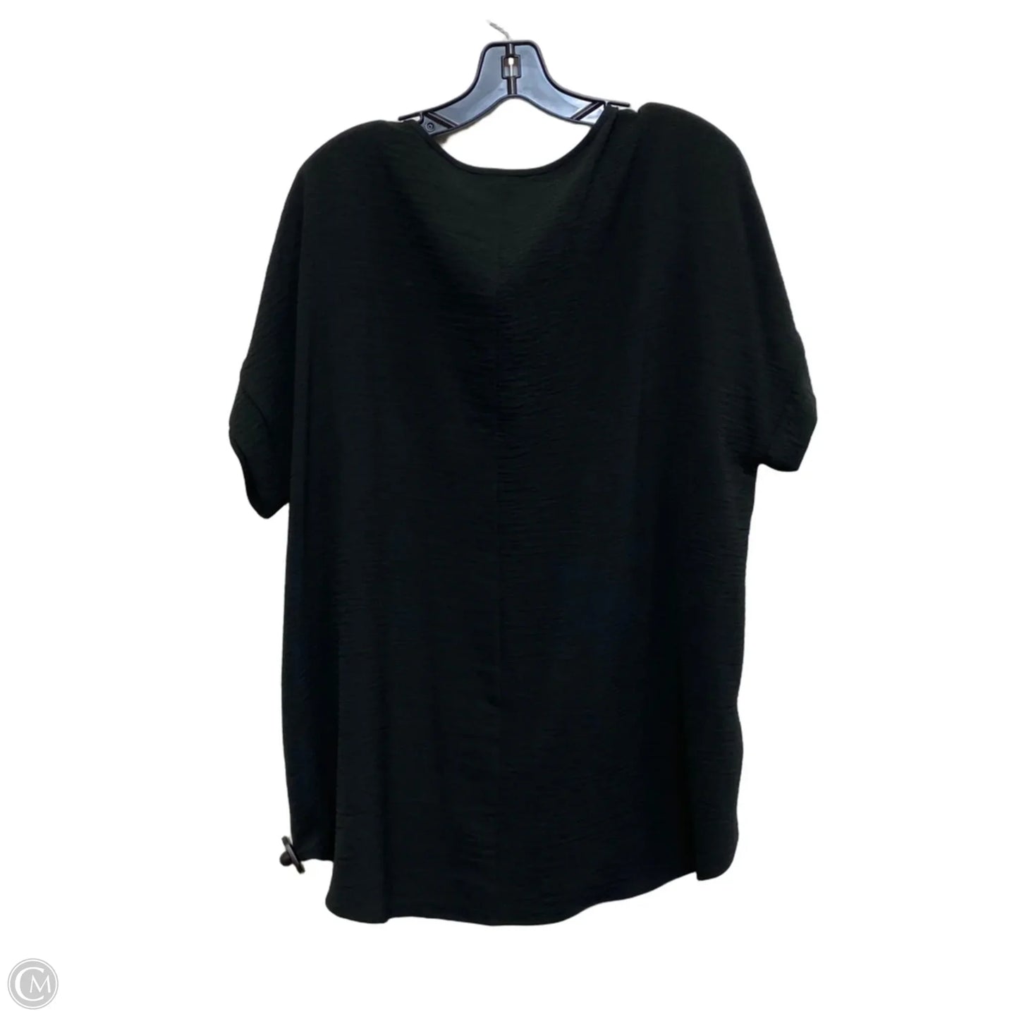 Top Short Sleeve By Zenana In Black, Size: 1x