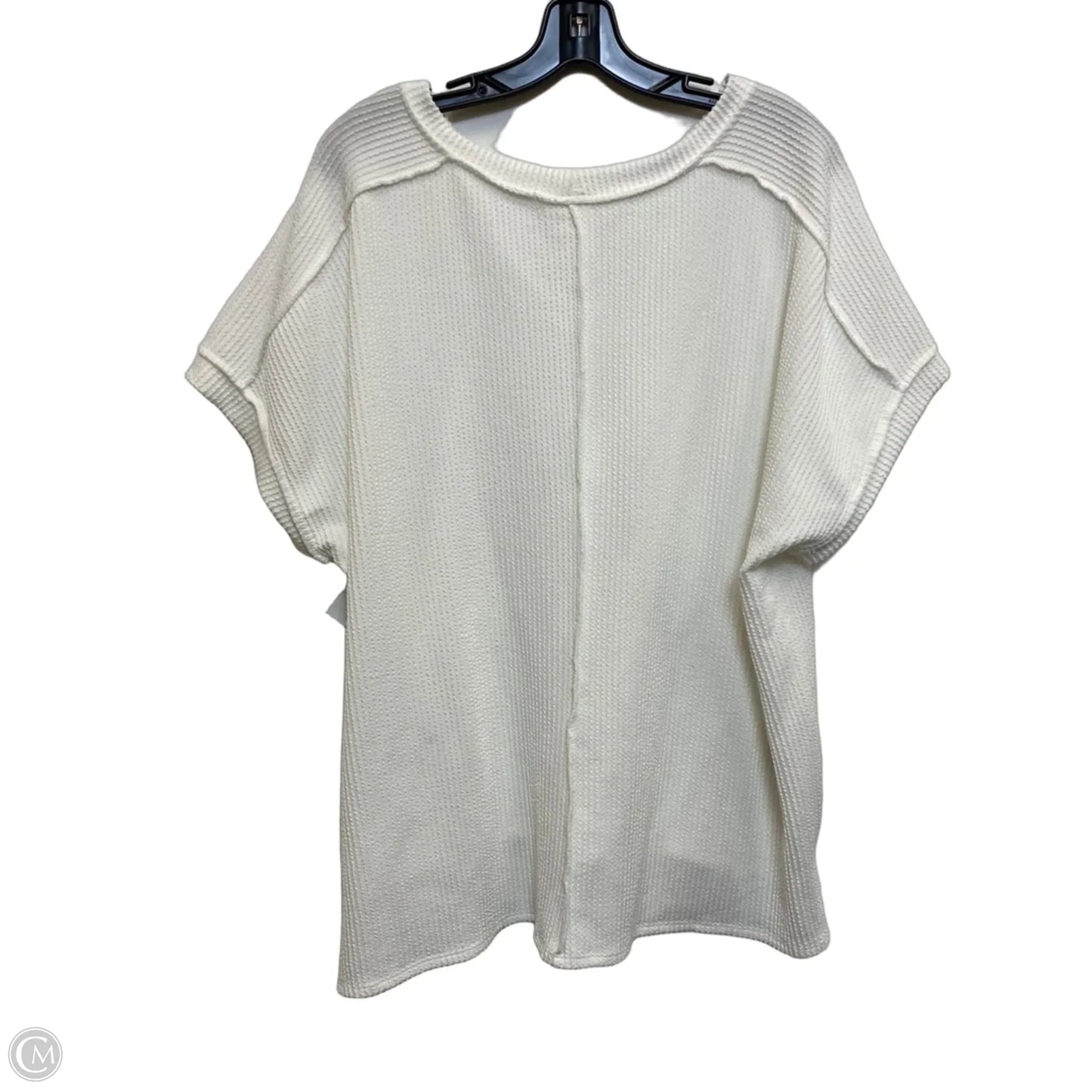 Top Short Sleeve By 7th Ray In White, Size: 3x