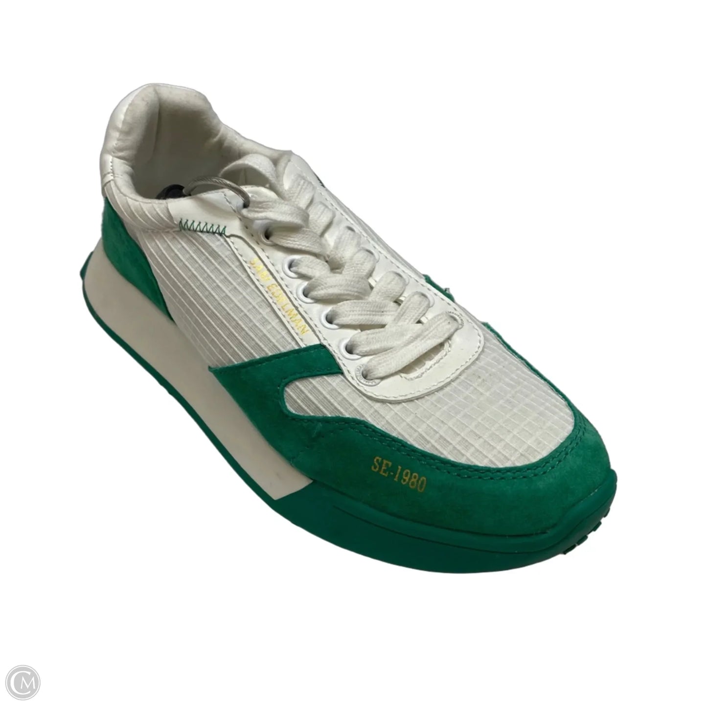 Shoes Sneakers By Sam Edelman In Green & White, Size: 8.5