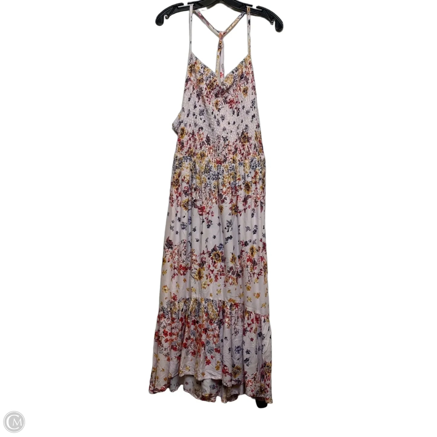 Dress Casual Midi By Maurices In Pink & Red, Size: 3x