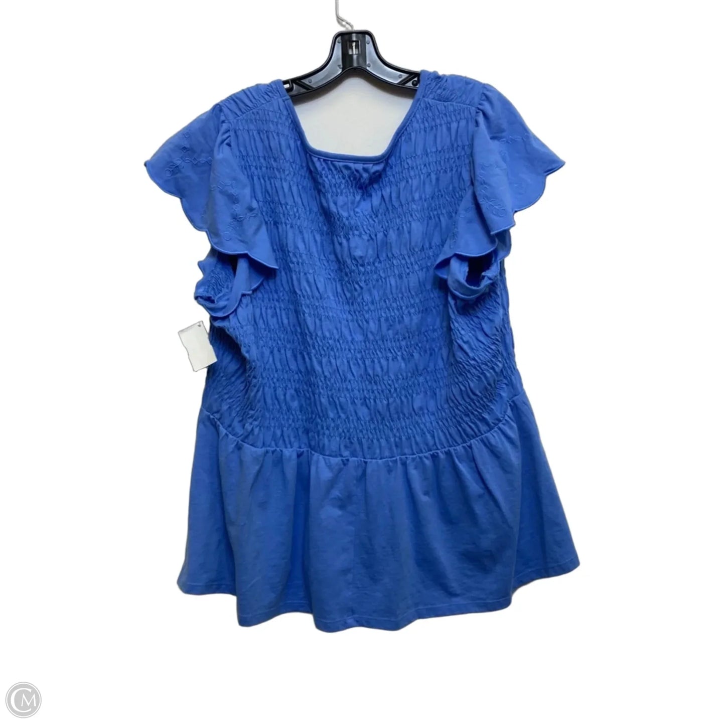 Top Short Sleeve By Lane Bryant In Blue, Size: 3x