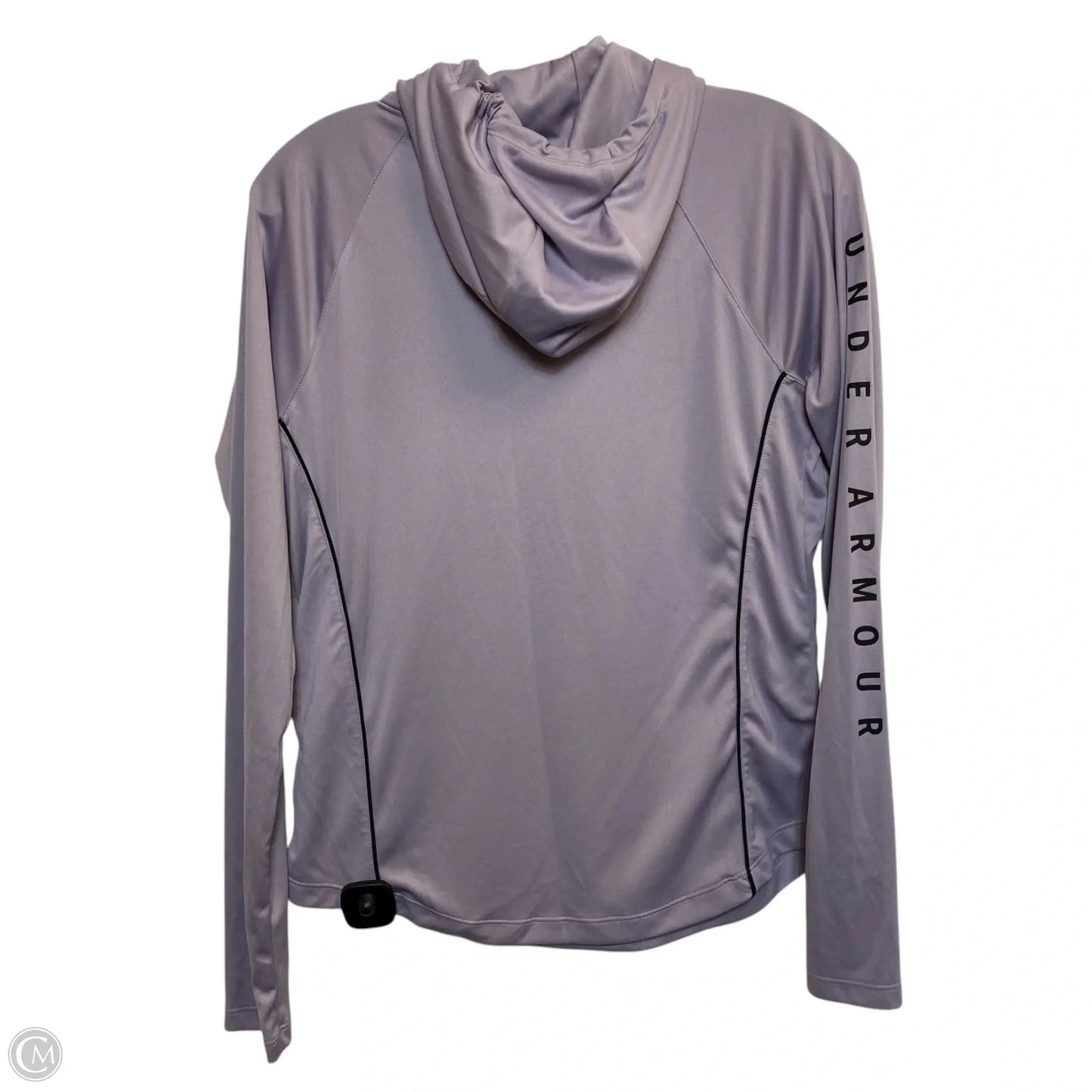 Athletic Top Long Sleeve Hoodie By Under Armour In Purple, Size: M