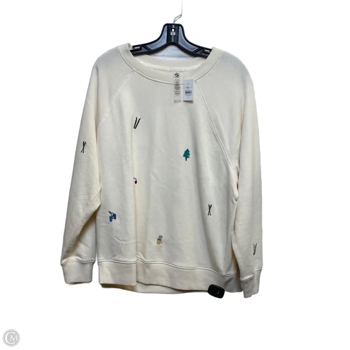Sweatshirt Crewneck By Lou And Grey In Cream, Size: S