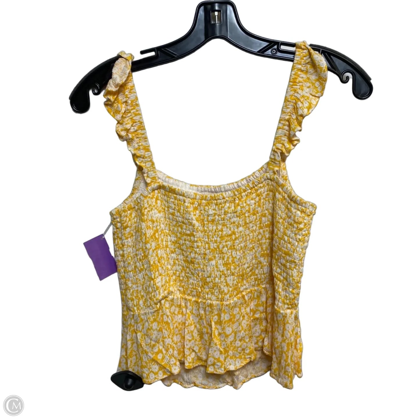 Top Sleeveless By Clothes Mentor In Yellow, Size: M