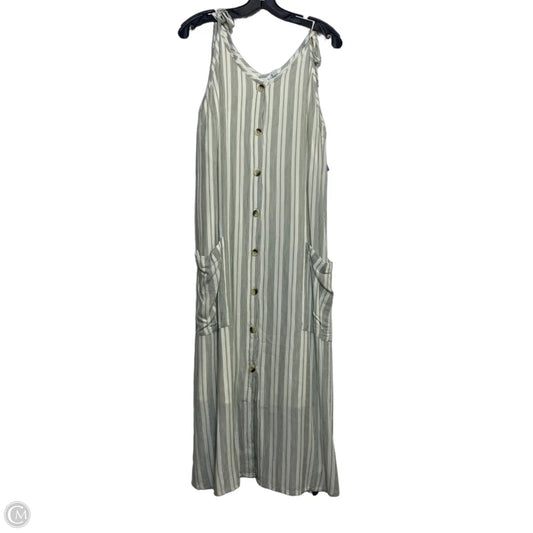 Dress Casual Maxi By Dip In Green & White, Size: L