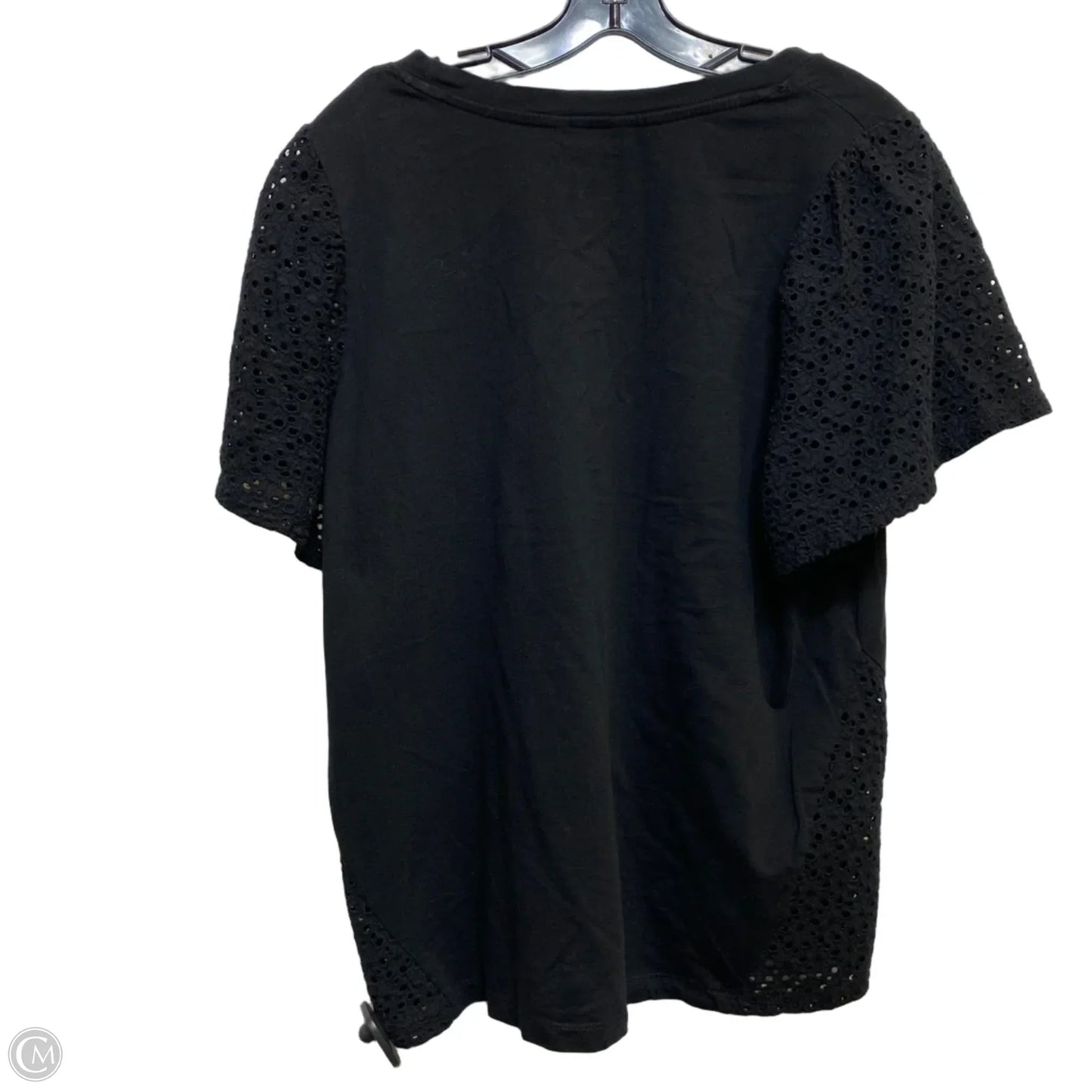 Top Short Sleeve By Time And Tru In Black, Size: Xl