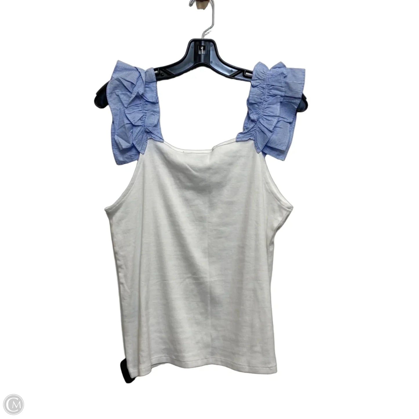 Top Sleeveless By Tommy Hilfiger In Blue & White, Size: M