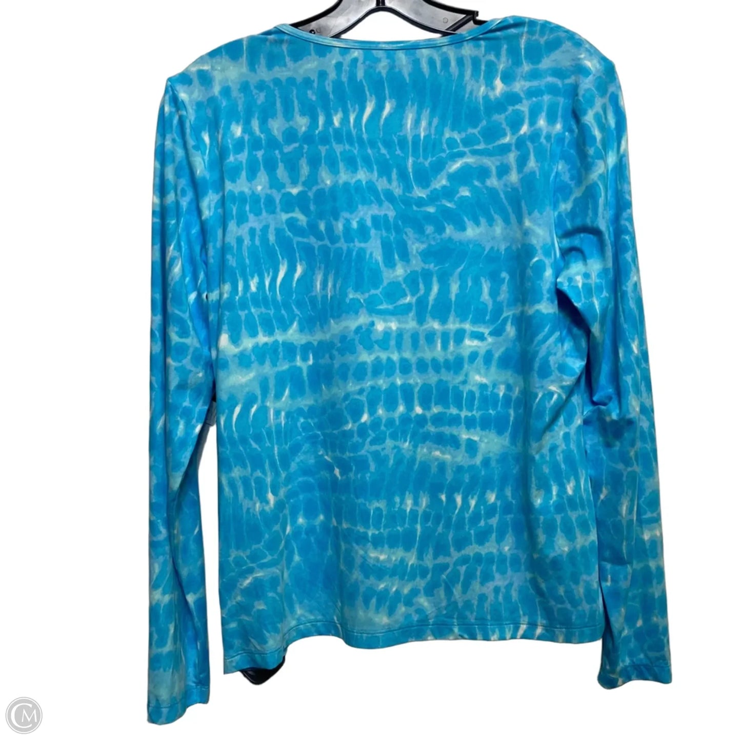 Athletic Top Long Sleeve Crewneck By Lands End In Blue, Size: Mp