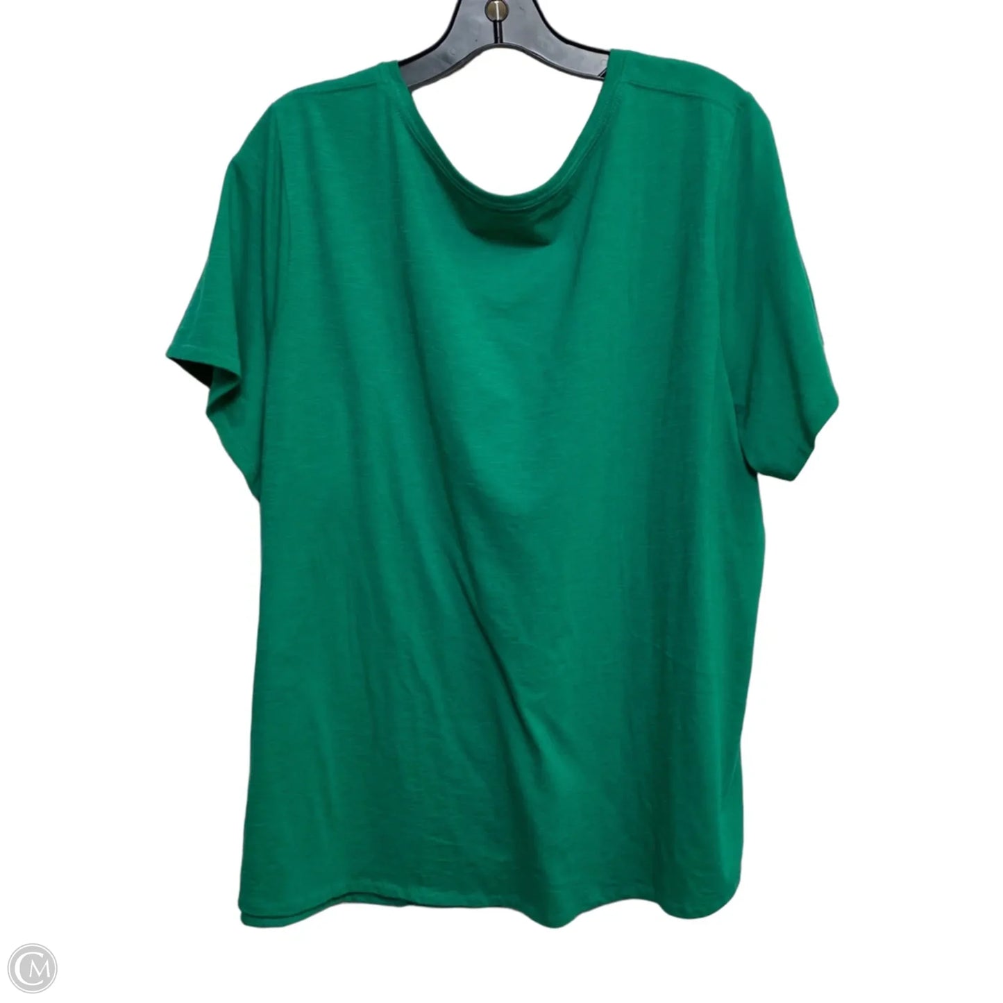 Top Short Sleeve Basic By Evri In Green, Size: 2x