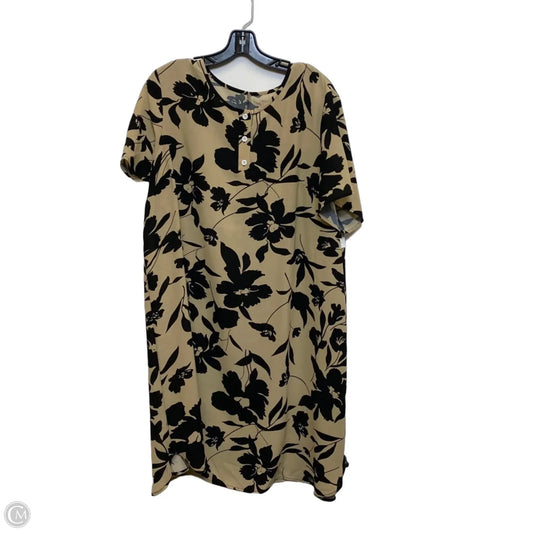 Dress Casual Short By Clothes Mentor In Brown, Size: 1x