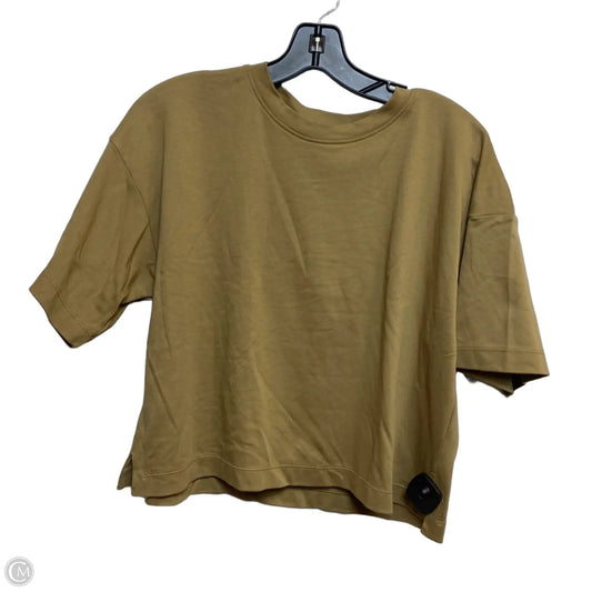 Top Short Sleeve By Spanx In Tan, Size: M