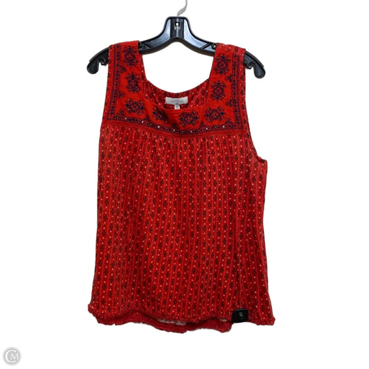 Top Sleeveless By New Directions In Red, Size: 1x