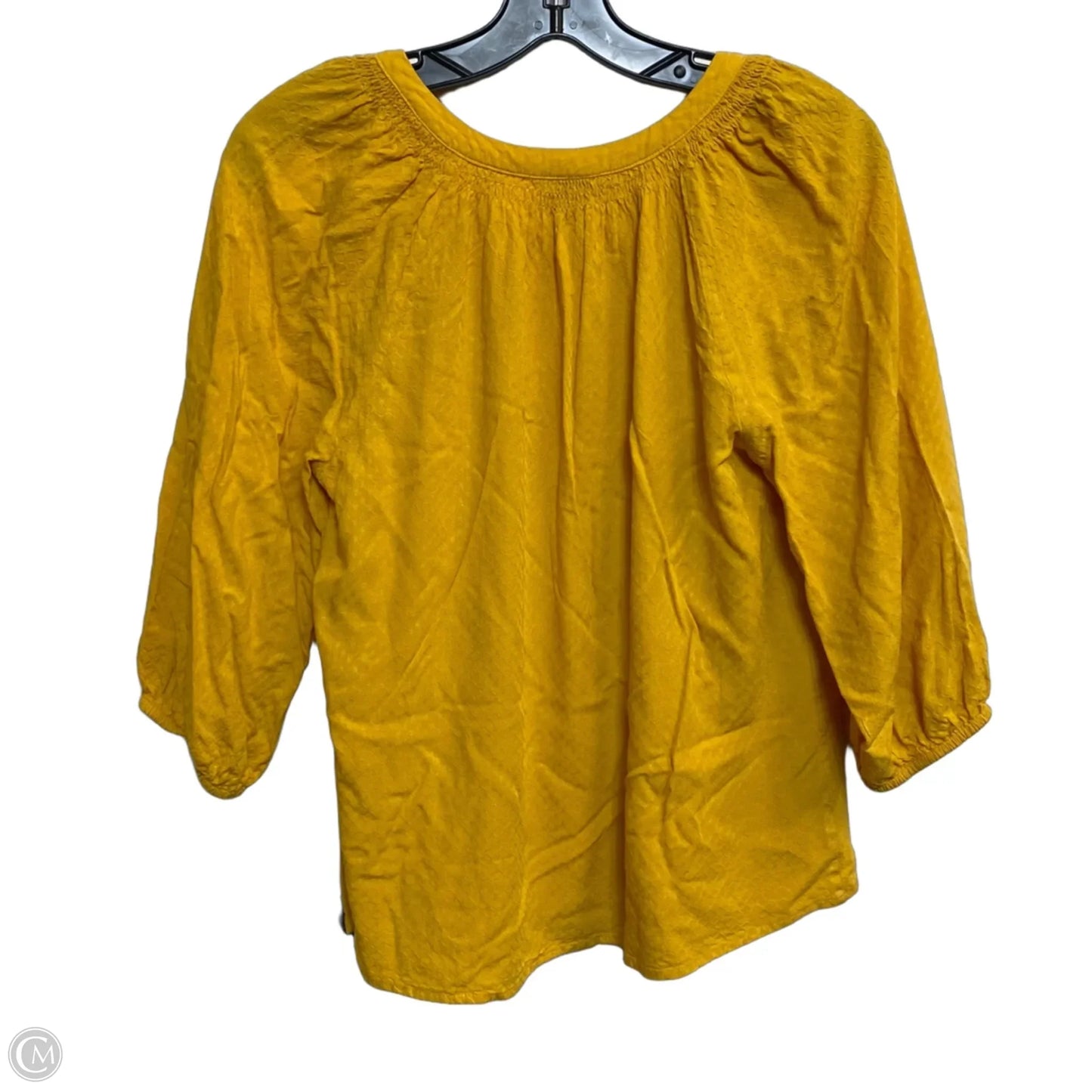 Top 3/4 Sleeve By Crown And Ivy In Yellow, Size: M