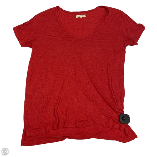 Top Short Sleeve By Madewell In Red, Size: M