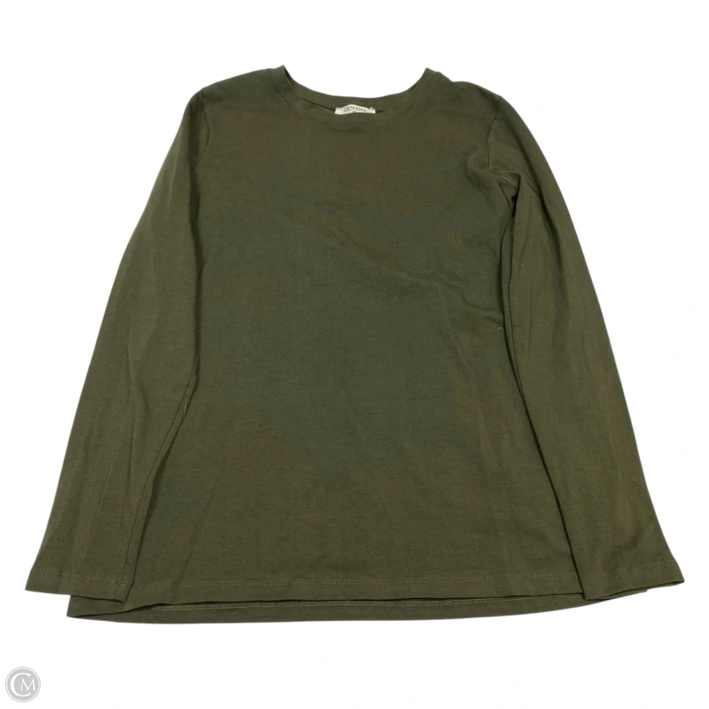 Top Long Sleeve By Zenana In Green, Size: Xl