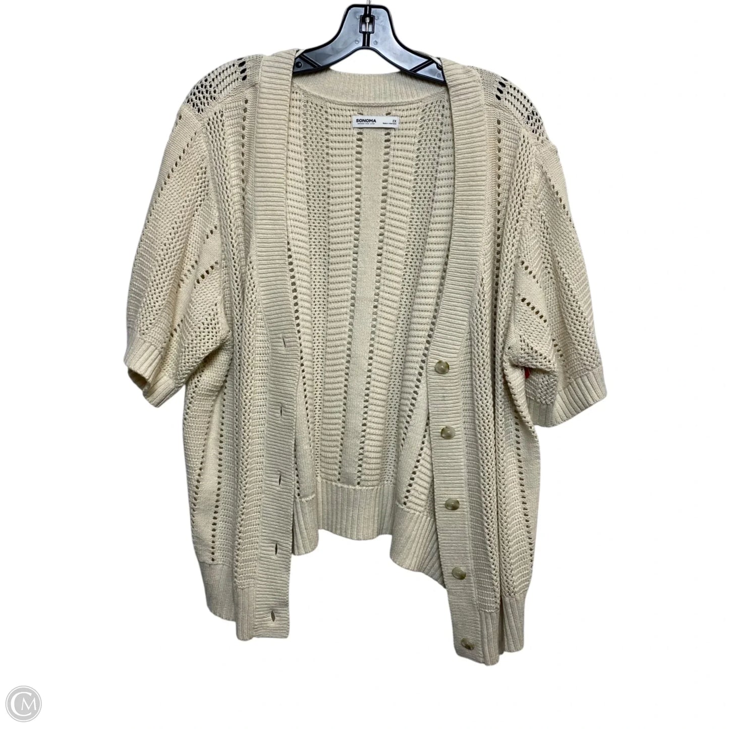 Cardigan By Sonoma In Cream, Size: 2x