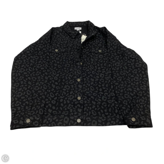 Jacket Denim By Mudpie In Black Denim, Size: L