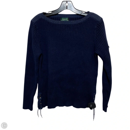 Sweater By Lauren By Ralph Lauren In Navy, Size: L