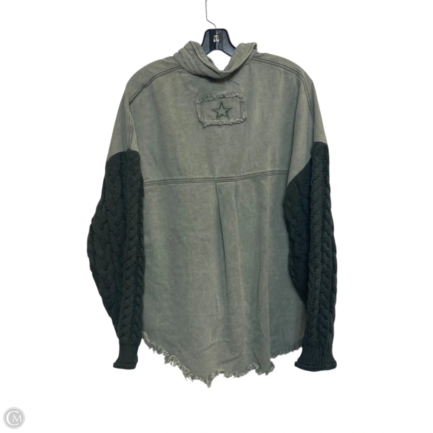 Jacket Shirt By Pol In Grey, Size: M