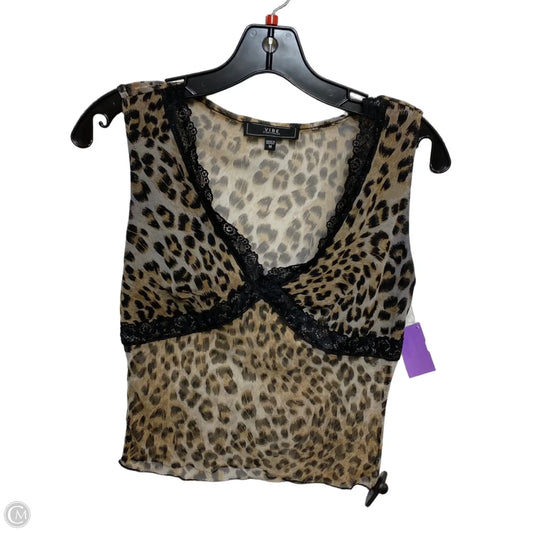 Top Sleeveless By Vibe In Animal Print, Size: M