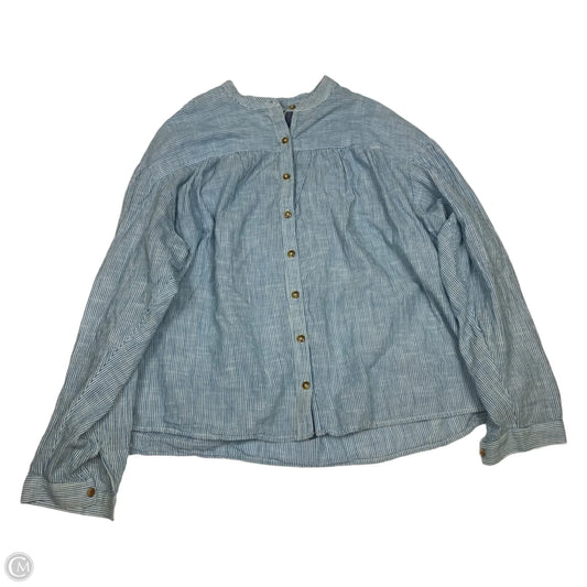 Top Long Sleeve By Pilcro In Blue, Size: 1x