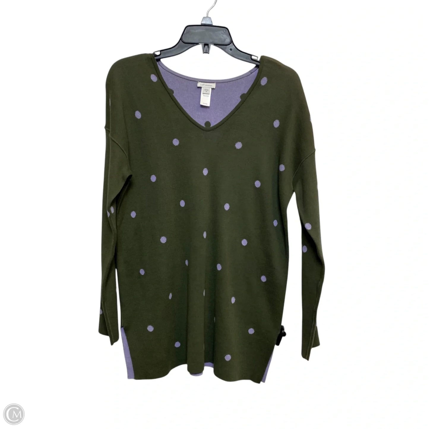 Sweater By J. Jill In Green & Purple, Size: Xs