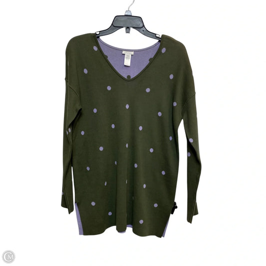 Sweater By J. Jill In Green & Purple, Size: Xs