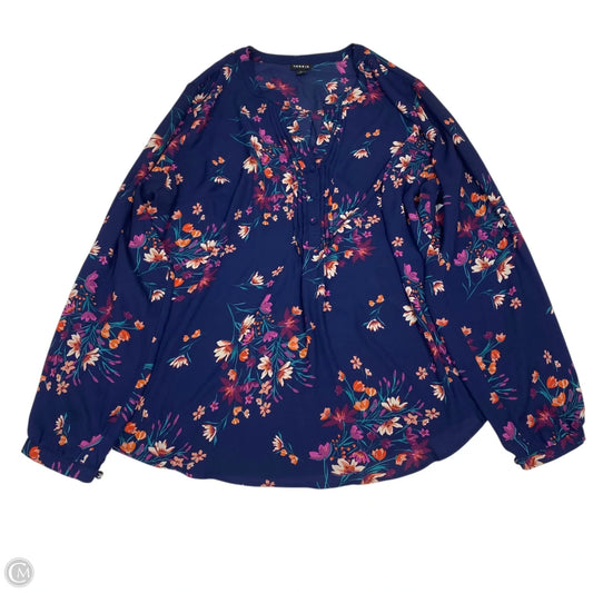 Top Long Sleeve By Torrid In Blue, Size: 1x