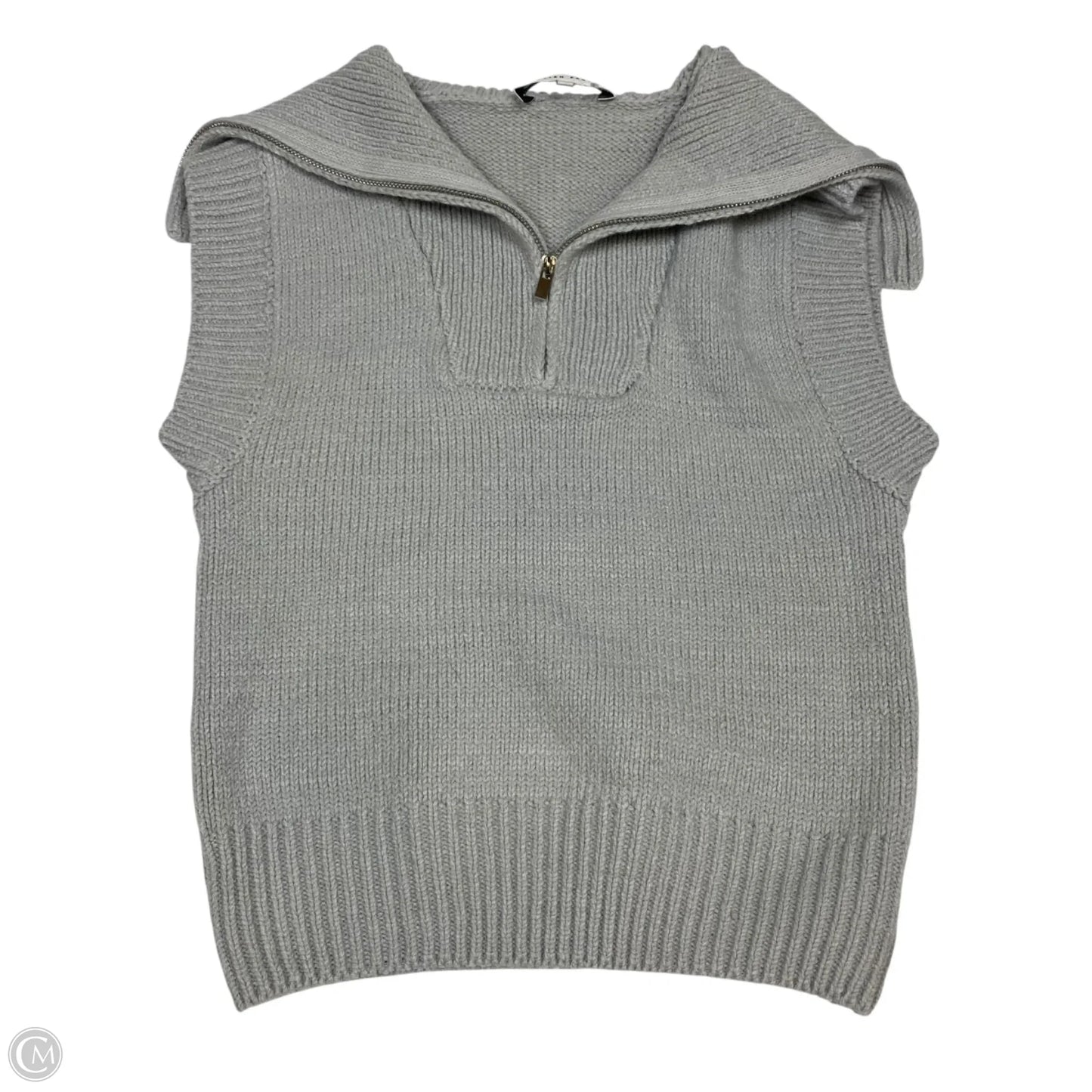 Vest Sweater By English Factory In Grey, Size: Xs