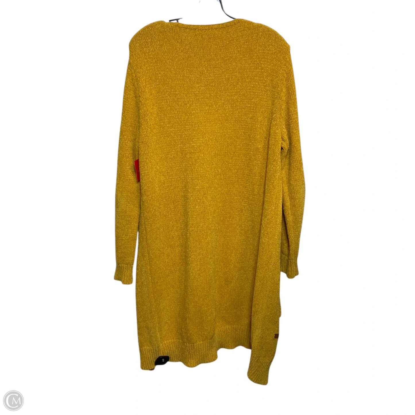Sweater Cardigan By Simply Southern In Yellow, Size: L