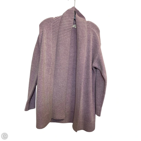 Sweater Cardigan By Loft In Purple, Size: S