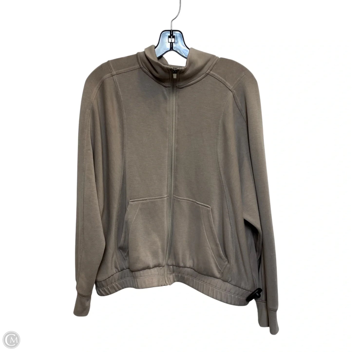 Athletic Jacket By Danskin In Brown, Size: L