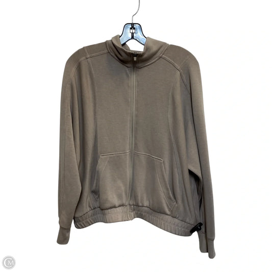 Athletic Jacket By Danskin In Brown, Size: L