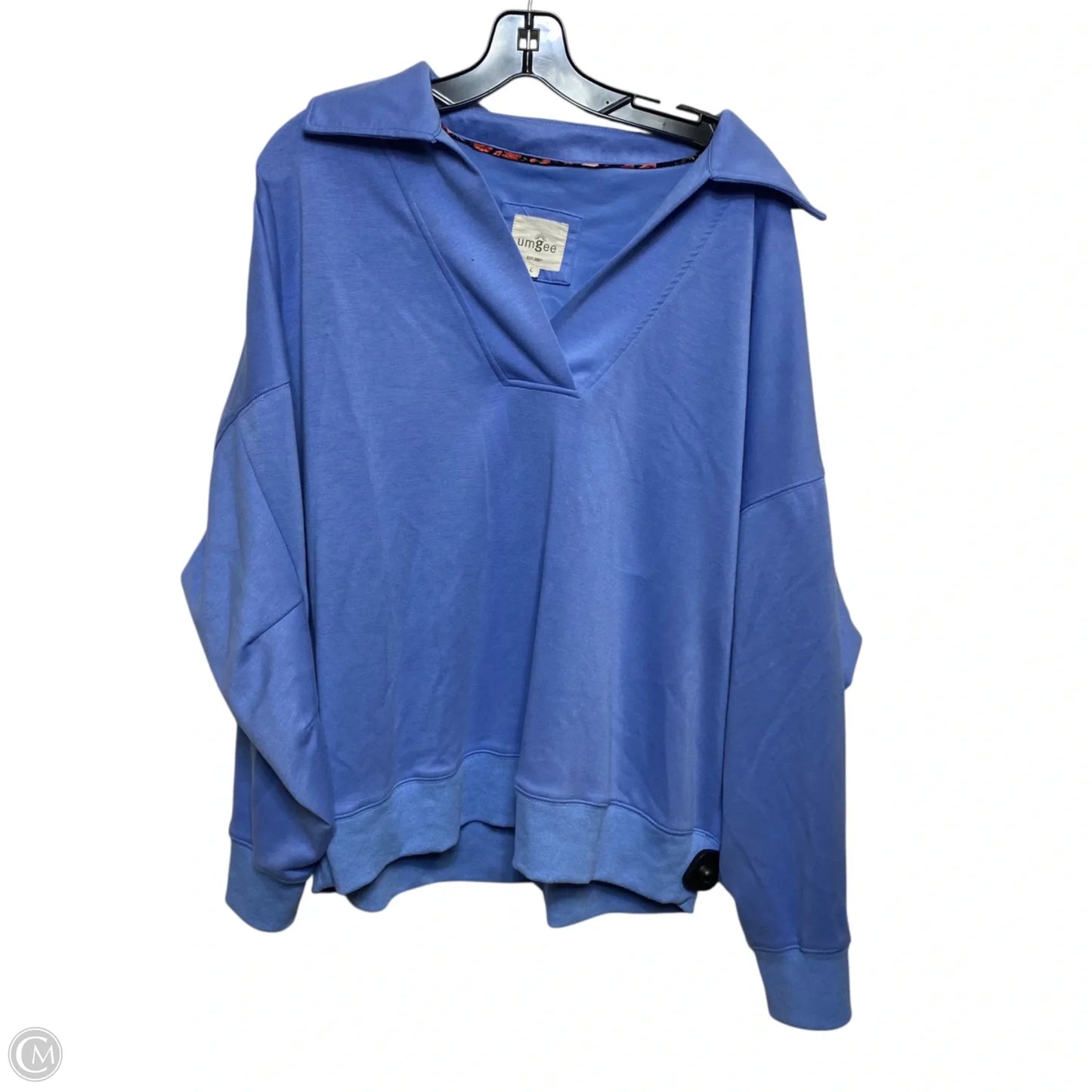 Sweatshirt Collar By Umgee In Blue, Size: L