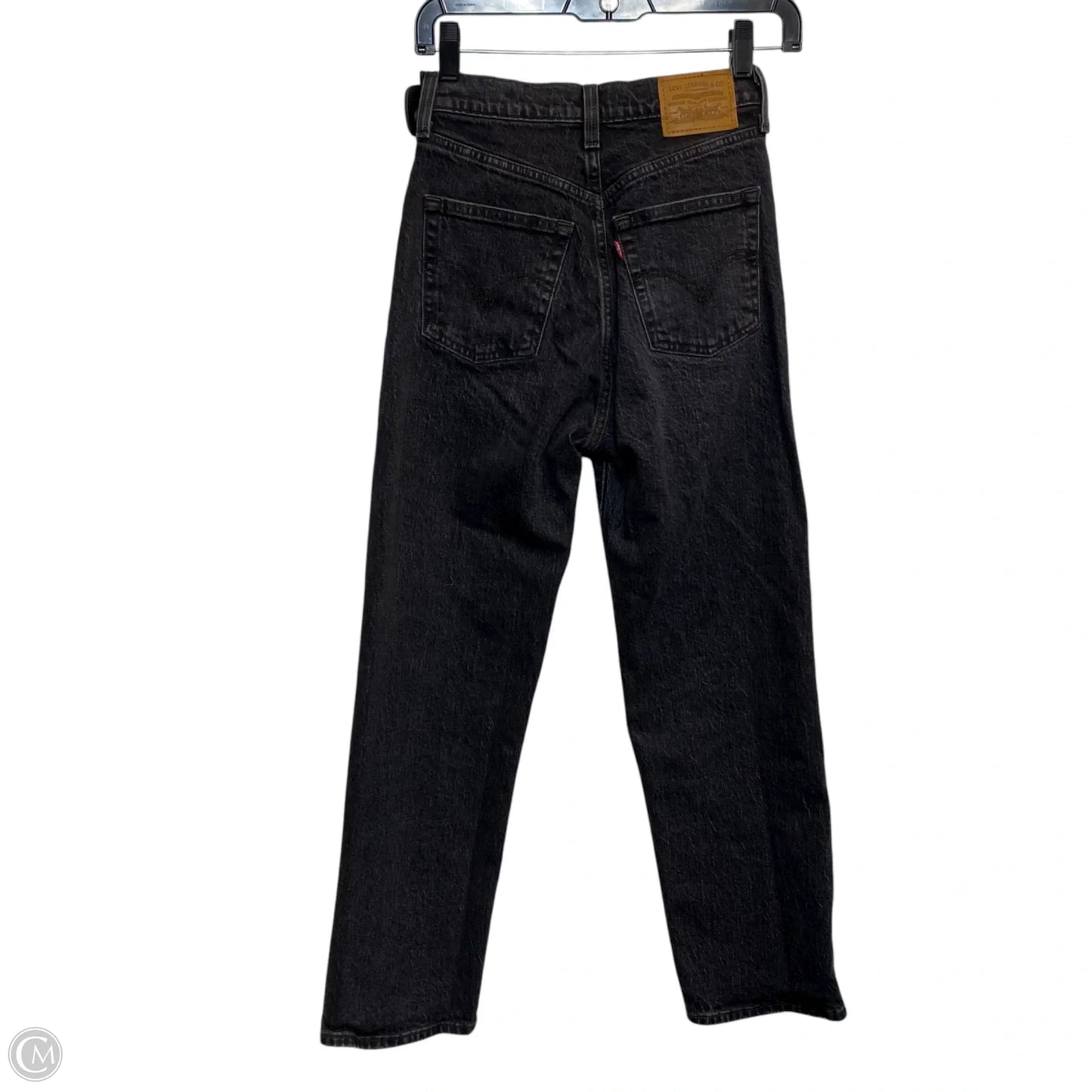 Jeans Straight By Levis In Black Denim, Size: 0