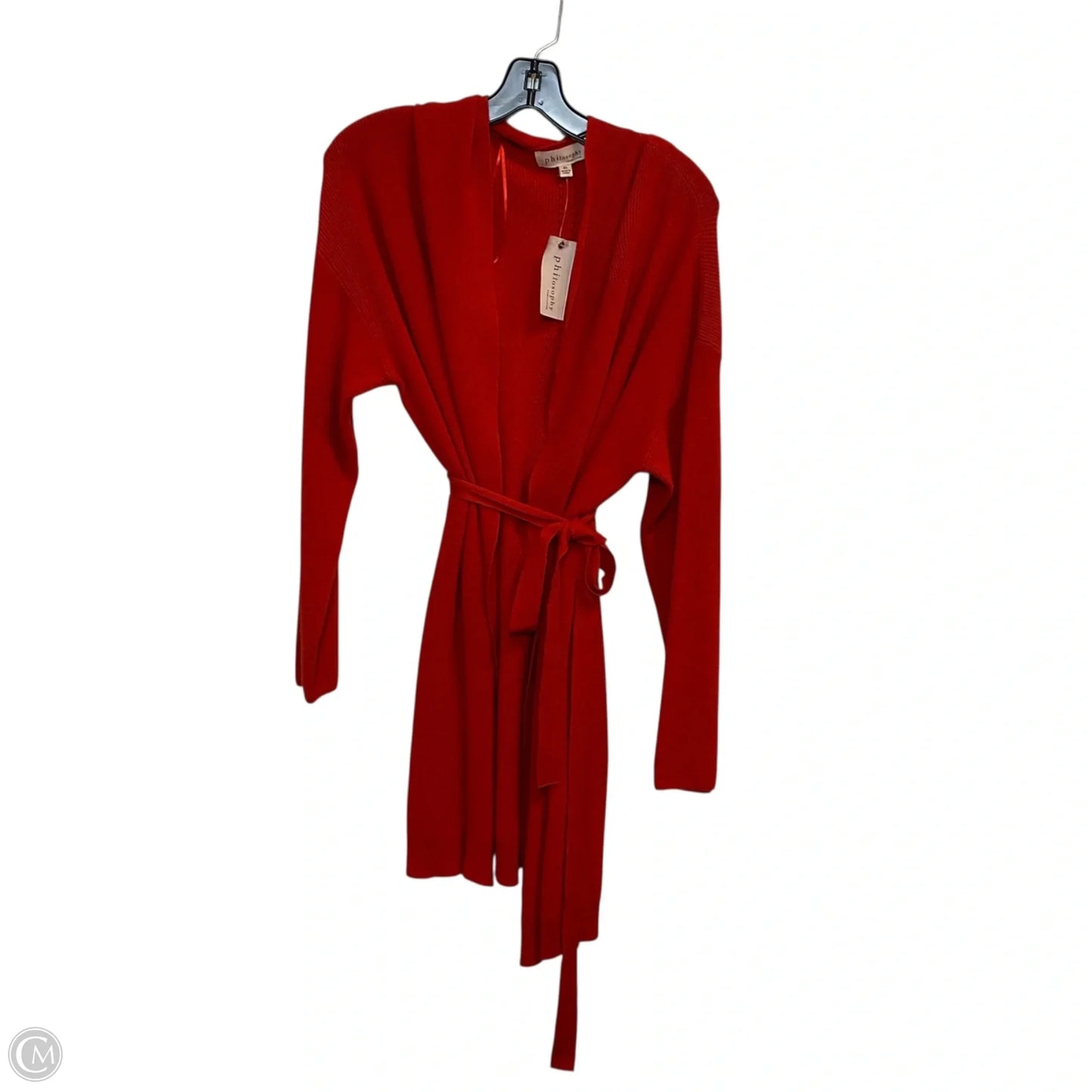 Sweater Cardigan By Philosophy In Red, Size: Xl