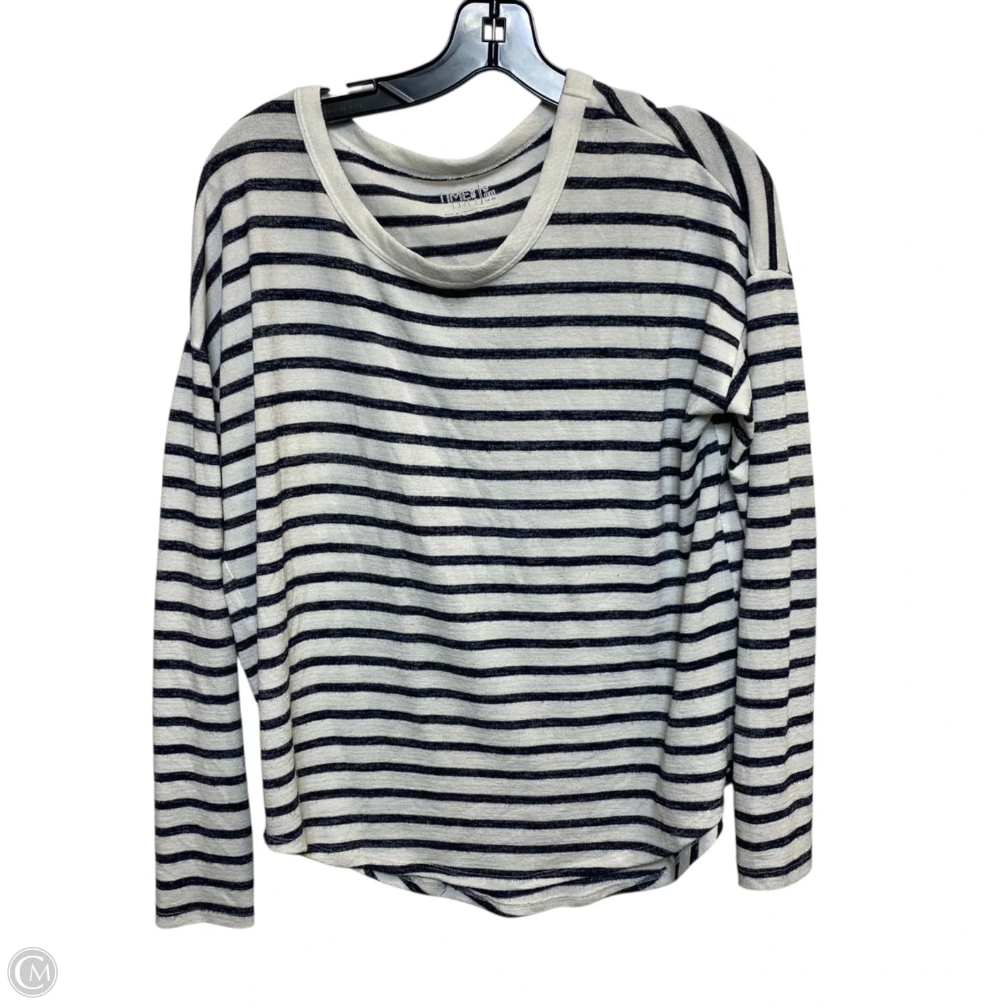 Top Long Sleeve By Time And Tru In Black & White, Size: S