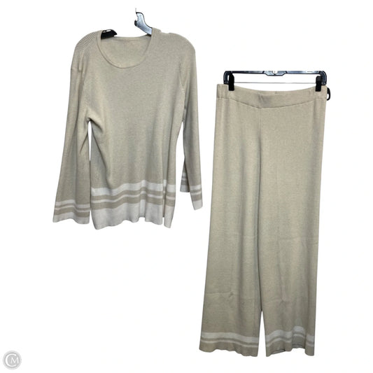 Lounge Set Pants By Clothes Mentor In Cream & White, Size: Xl