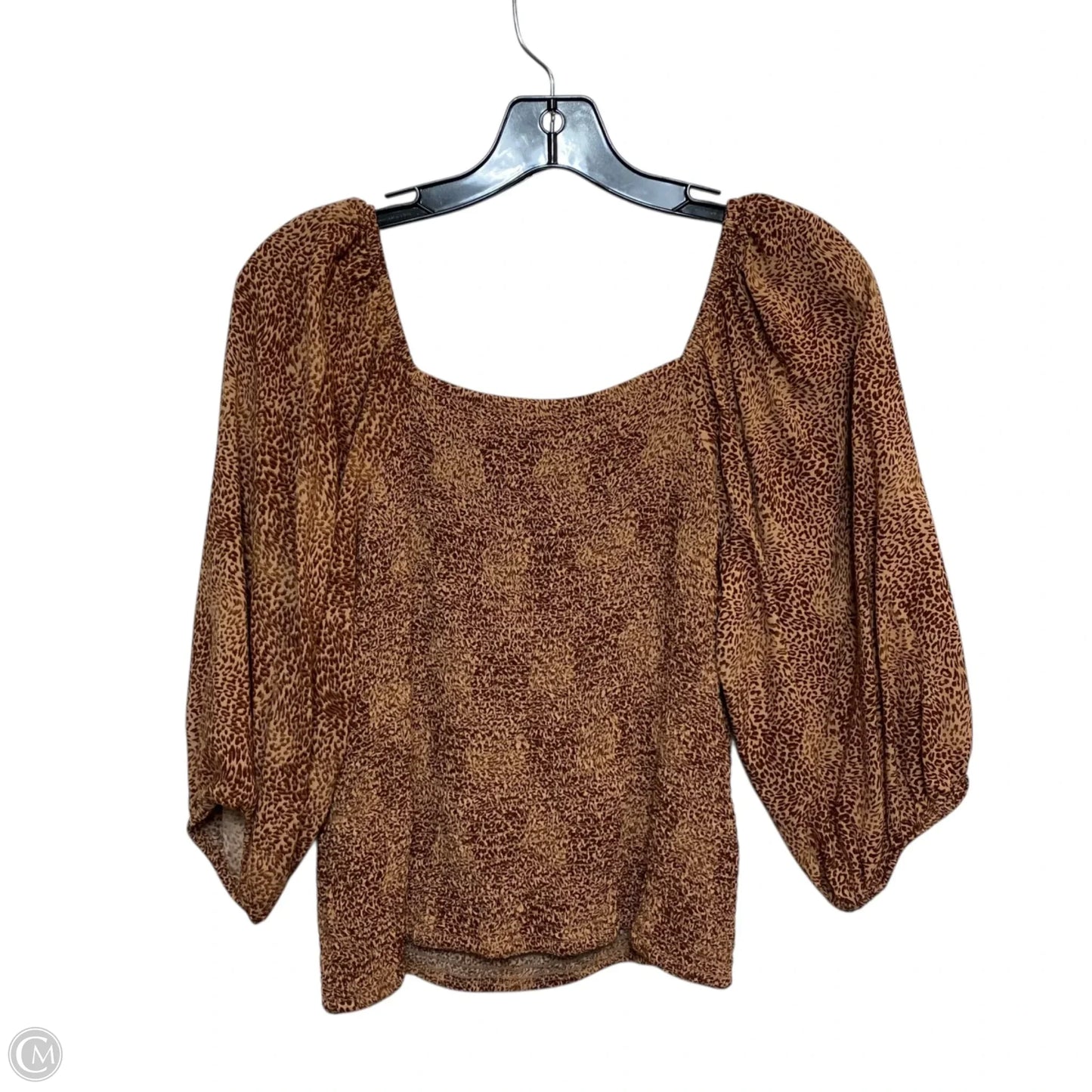 Top 3/4 Sleeve By Jessica Simpson In Brown, Size: Xl