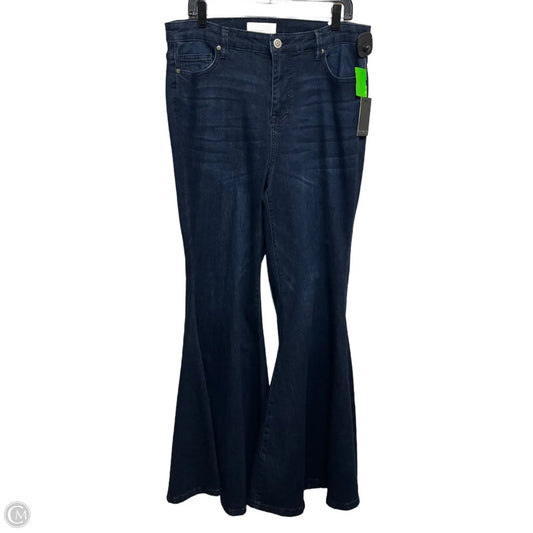 Jeans Flared By Eloquii In Blue Denim, Size: 14