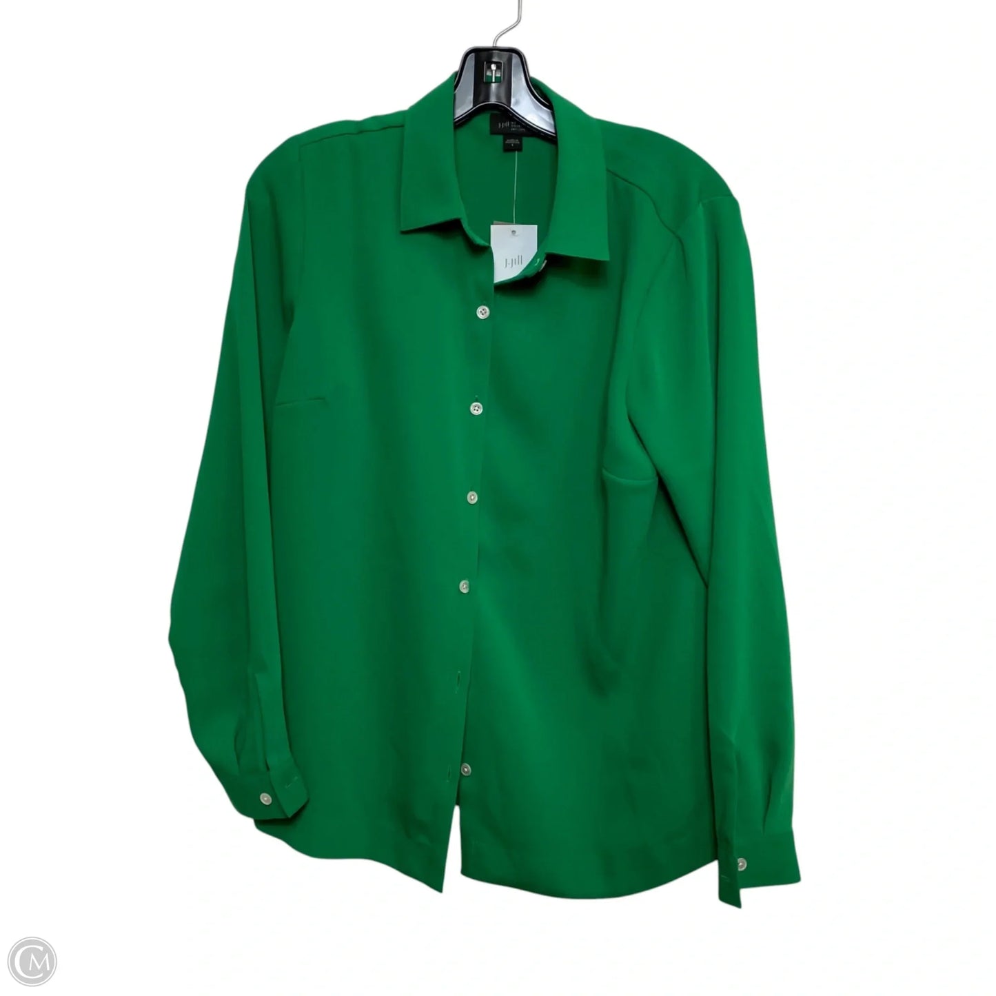 Blouse Long Sleeve By J. Jill In Green, Size: S
